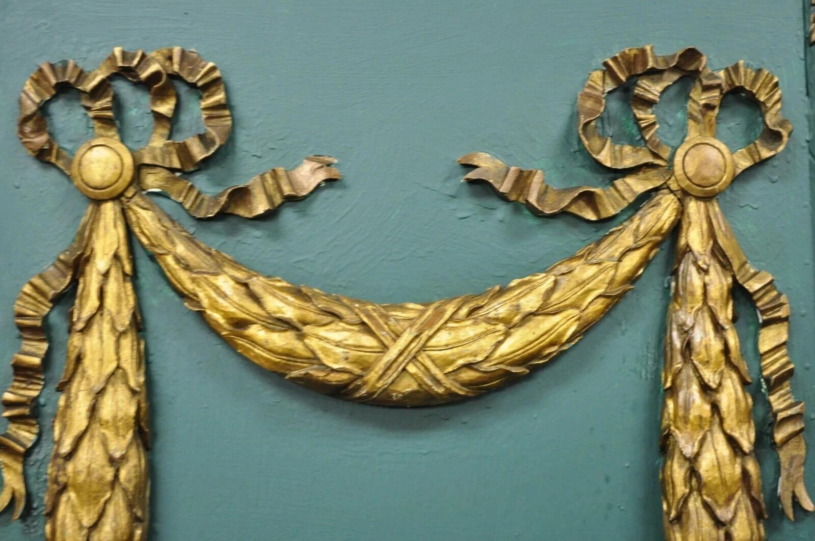 Piedistallo a colonna d'epoca francese in stile Luigi XVI con legno intagliato in oro verde da 39 pollici in vendita 6