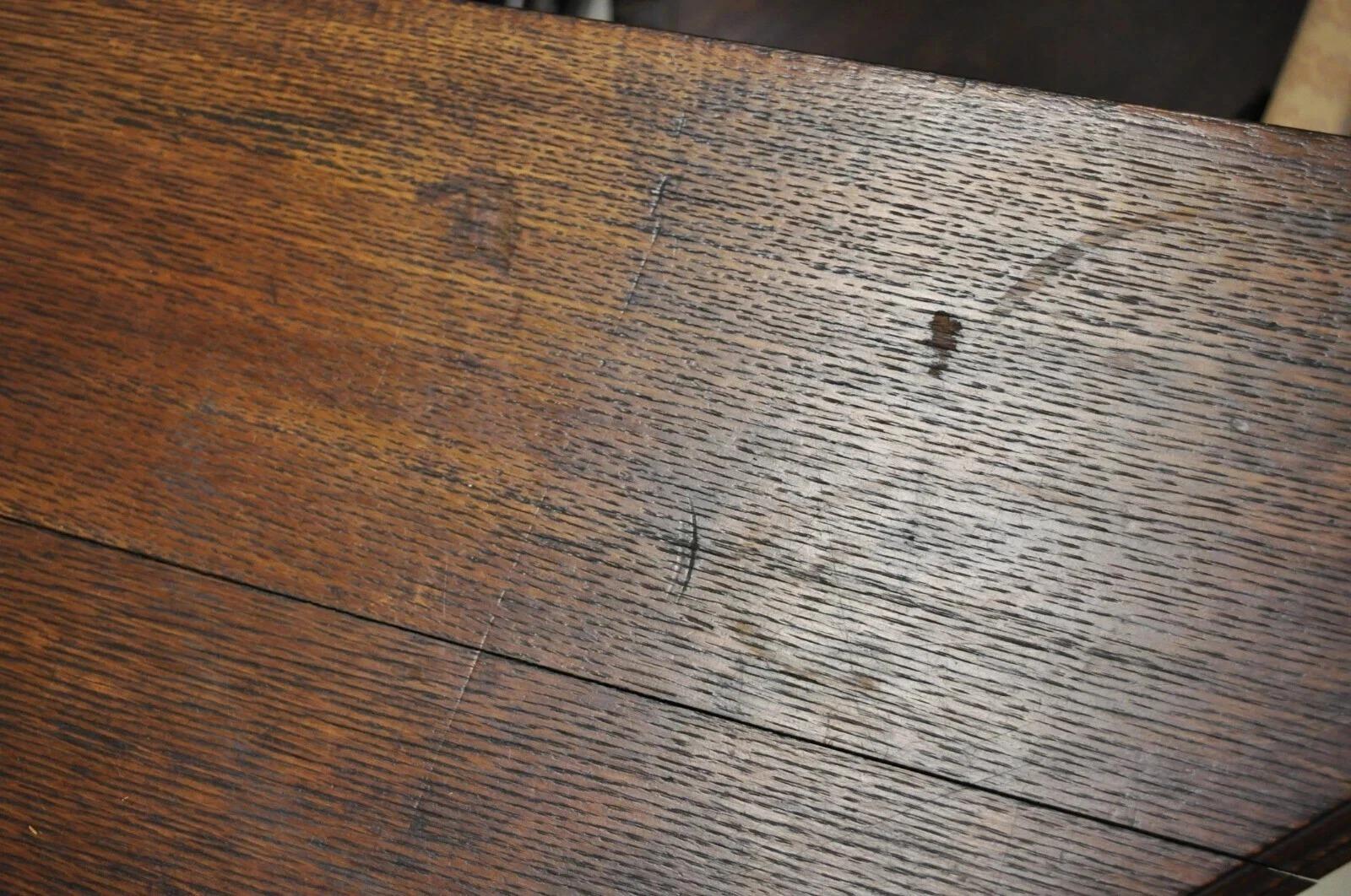 Antique French Renaissance Oak Wood Sideboard Buffet Console Table Cabinet For Sale 2