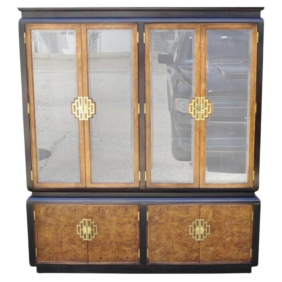 Century Furniture Co Chin Hua Burl Wood Chinese Display China Cabinet Bookcase