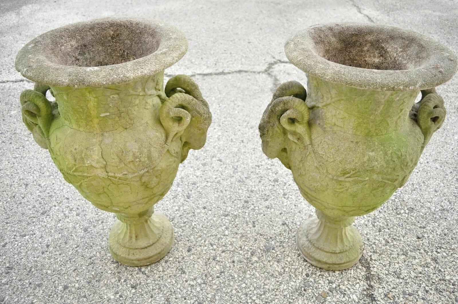 Jardineras Neoclásicas Francesas de Hormigón de 28