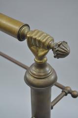 Clasped Hands Victorian Andre Arbus Style Brass Quilt Towel Rack Stand Holder