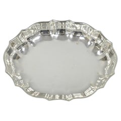Vintage FB Rogers Regency 612 Silver Plated Oval Scalloped Serving Dish Bowl