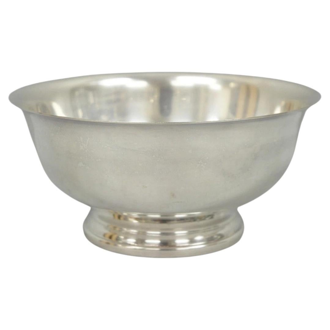 Vintage Mid Century Modern Gorham YC780 8" Silver Plated Serving Bowl For Sale