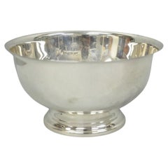 Vintage Mid Century Modern Towle Silver Plated 8.5" Round Footed Serving Bowl