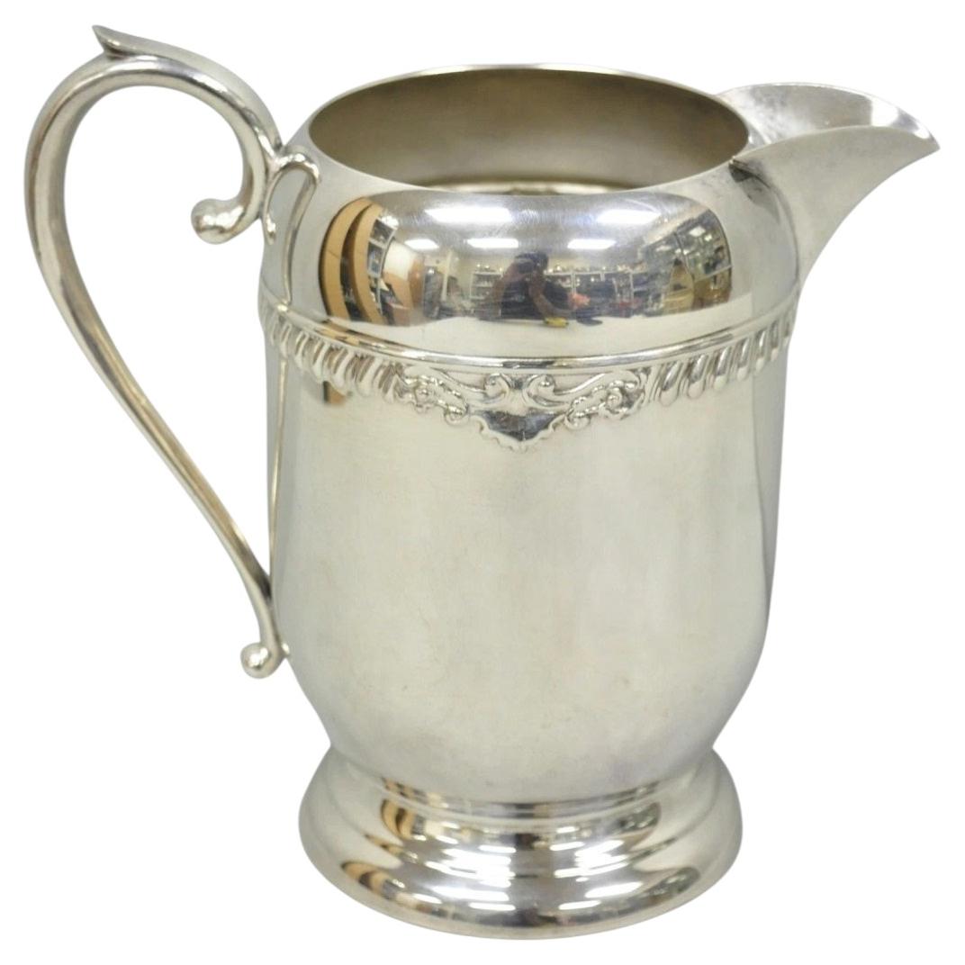 Vintage Sheridan Victorian Style Silver Plated Lemonade Beverage Water Pitcher For Sale