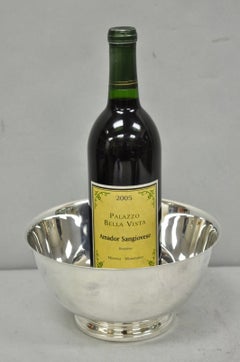 Ciotola da portata rotonda vintage in stile Mid-Century Modern, Paul Revere, Oneida, placcata argento, 8"