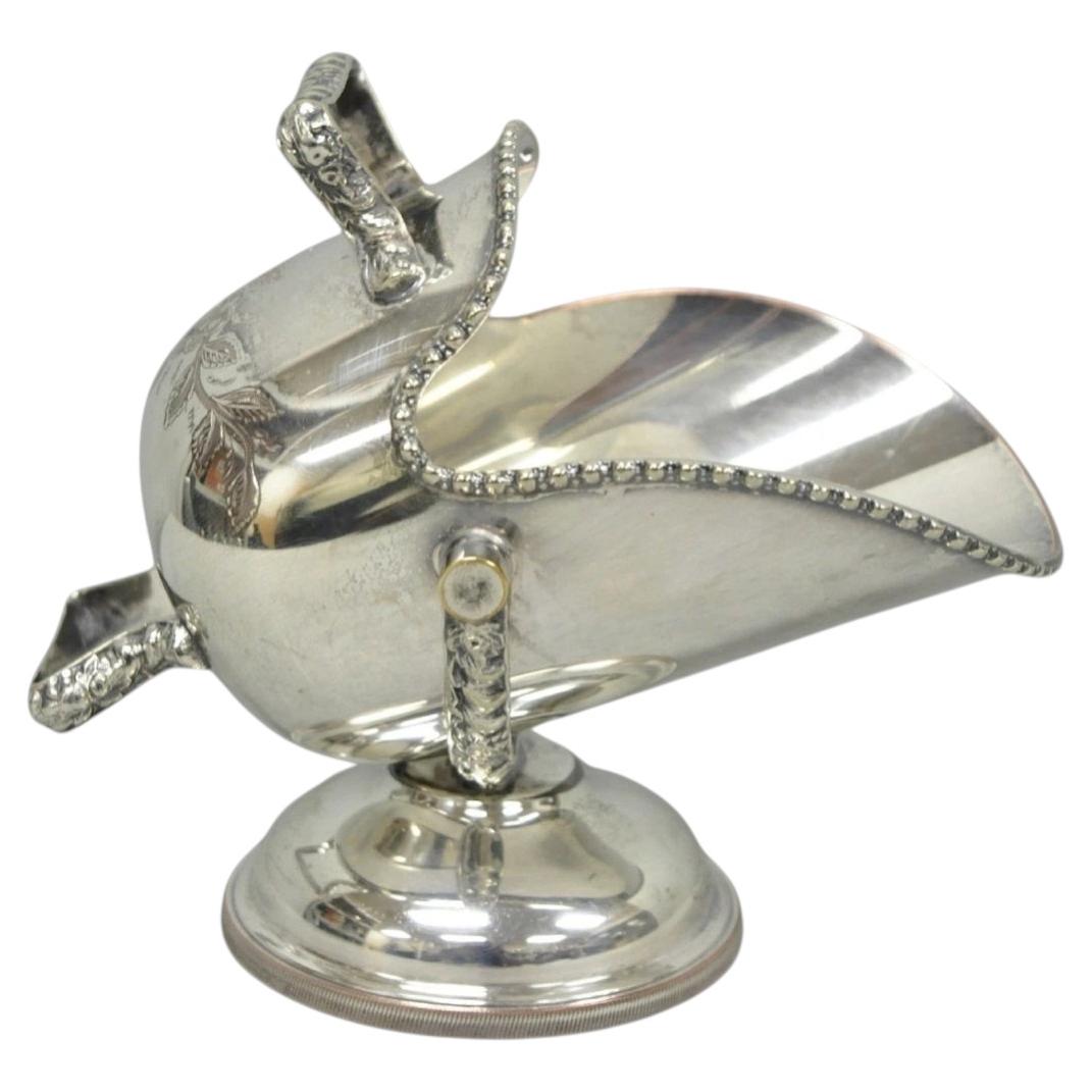 Vintage English Victorian Silver Plated Sugar Cube Scuttle Bucket By Winchester