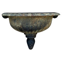 Neoclassical Style Cast Iron Wall Fountain Bowl Urn Lavabo Garden Planter Pot