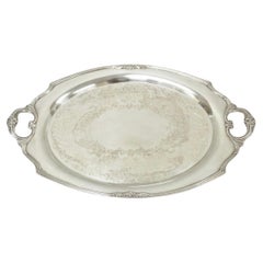 1847 Rogers Bros Eternally Yours Silver Plated Oval Serving Platter Butlers Tray