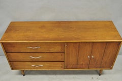 Vintage Lane Acclaim Mid Century Modern Walnut Dovetail Buffet Credenza Cabinet