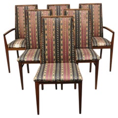 Vintage Mid Century Modern Walnut Dining Room Chairs by Dillingham - Set of 6