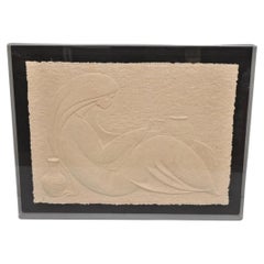 "The Potter" by Acoma Art Large Cast Embossed Paper 3D Acrylic Shadow Box Frame