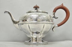 Vintage Sheffield Acanthus Pattern Silver Plated Coffee Teapot Tea Kettle