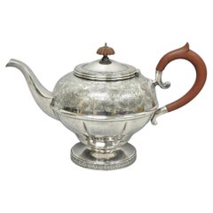 Vintage Sheffield Acanthus Pattern Silver Plated Coffee Teapot Tea Kettle
