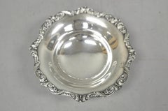 Vintage Poole „Old English“ 5005, versilberte kleine Nussschale mit Fuß