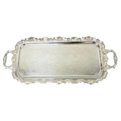Vintage Bristol 132 Victorian Silver Plated Narrow Serving Platter Bar Tray