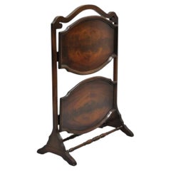 Vintage Regency Style Mahogany 2 Tier Folding Muffin Cake Stand Side Table