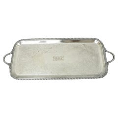 Vintage Black Starr & Gorham Silver Plated Narrow Serving Platter Bar Tray