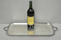 Vintage Black Starr & Gorham Silver Plated Narrow Serving Platter Bar Tray