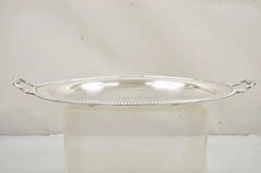 Vintage English Victorian Oval Silver Plated Serving Platter Tray by Victoria