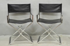 Paire de fauteuils de direction vintage Daystrom, style « Mid-Century Modern », en chrome et Naugahyde