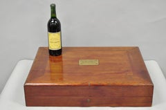 Cofre antiguo de S Kind & Sons, de la época eduardiana, de caoba, con compartimentos para cubertería de plata