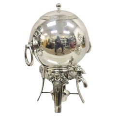 Antique Art Deco Gorham Figural Silver Plated Ball Form Hot Water Samovar