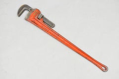 Vintage RIDGID 48 Hochleistungs-Rohrzange für Klempner, gerade, 48", rot, aus Gusseisen