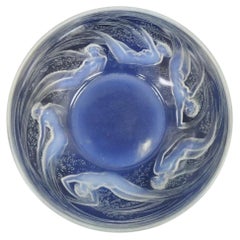 René Lalique Ondines Opalescent Glass Swimming Mermaids French Dish Bowl