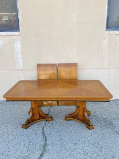 Table de salle à manger « Thomasville Grand Classics » de style Empire néoclassique en bois d'érable