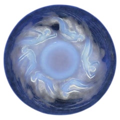 René Lalique Ondines Opalescent Clear Glass Swimming Mermaids French Dish Plate