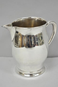 Vintage Silver Plated Copper Bulbous Lemonade Beverage Restaurant Water Pitcher