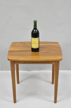 Contemporary Mid Century Danish Modern Style Small Teak Drinks Side Table