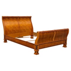 Thomasville Grand Classics Neoclassical Empire Queen Size Maple Wood Sleigh Bed
