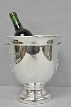 Secchiello per il ghiaccio vintage di Sheffield, in stile Regency inglese, placcato argento, per raffreddare lo champagne