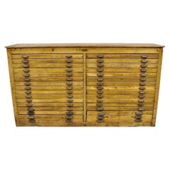 Fred K. Ullmer London Double 32 Drawer Map Makers Flat File Printers Cabinet