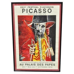 70s Pablo Picasso Festival D'Avignon Au Palais des Papes Lithograph Print Poster