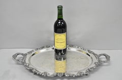 Vintage Sheffield Victorian Silver Plated Oval Platter Tray 25th Anniversary