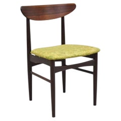 Vintage Dyrlund Mid Century Danish Modern Rosewood Curved Back Dining Side Chair