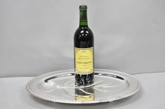 Vintage W.M. Rogers 810 Regency – versilberte ovale Servierplatte mit Fleischbesteck