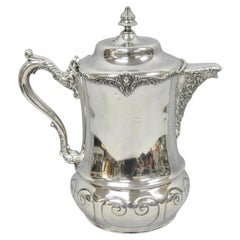 Antique Derby Silver Co English Victorian Silver Plated Large Warm Water Pitcher
