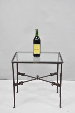 Industrial Modern Giacometti Style Wrought Iron Side Table by Pottery Barn