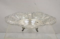 Vintage William Adams WA Spanien Versilbert Figural Repousse Große Obstschale