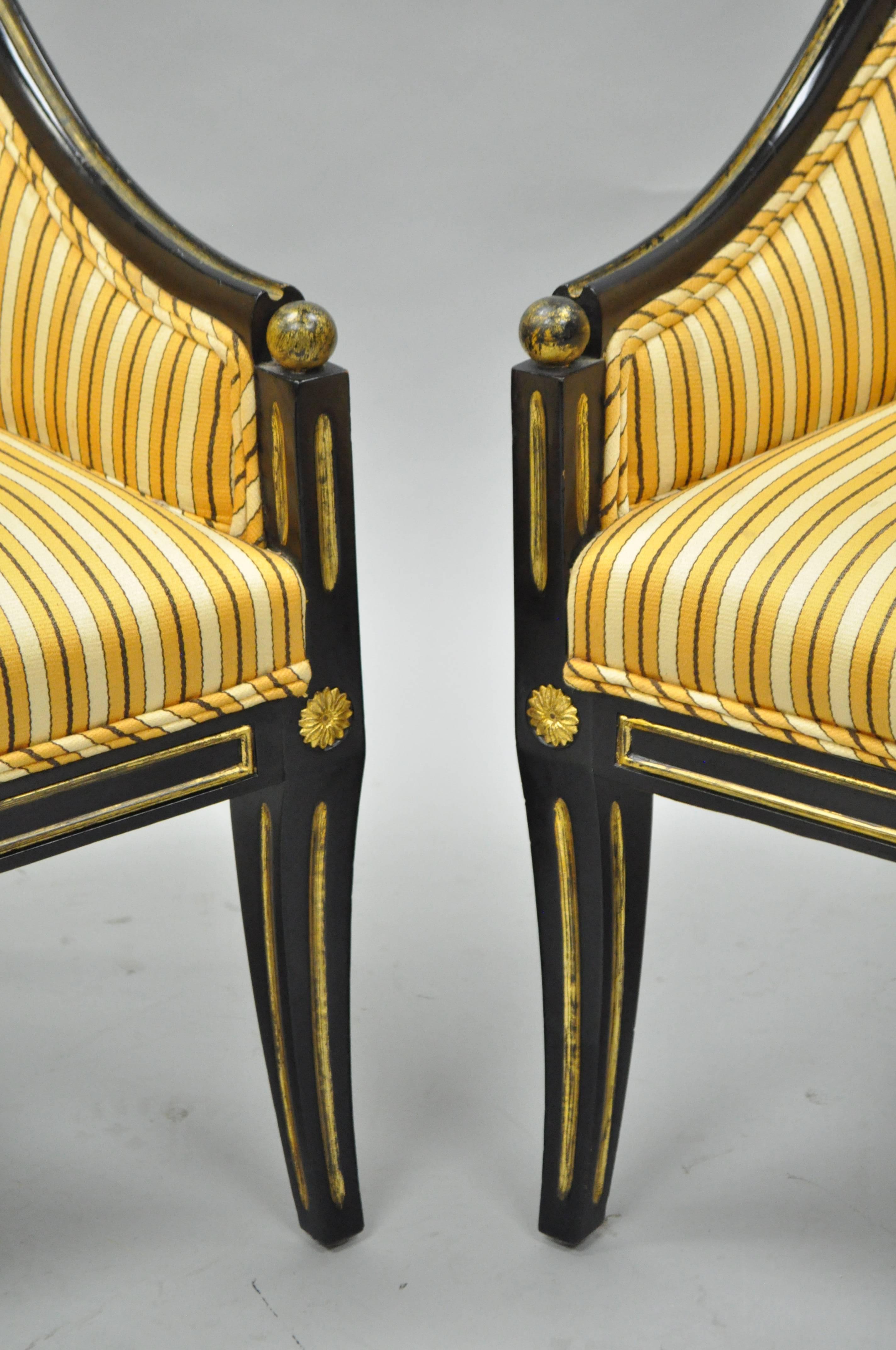 black and gold chairs