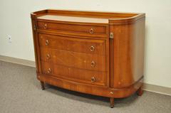 French Louis XVI Cherry Italian Demilune Sideboard Buffet by Buying & Design
