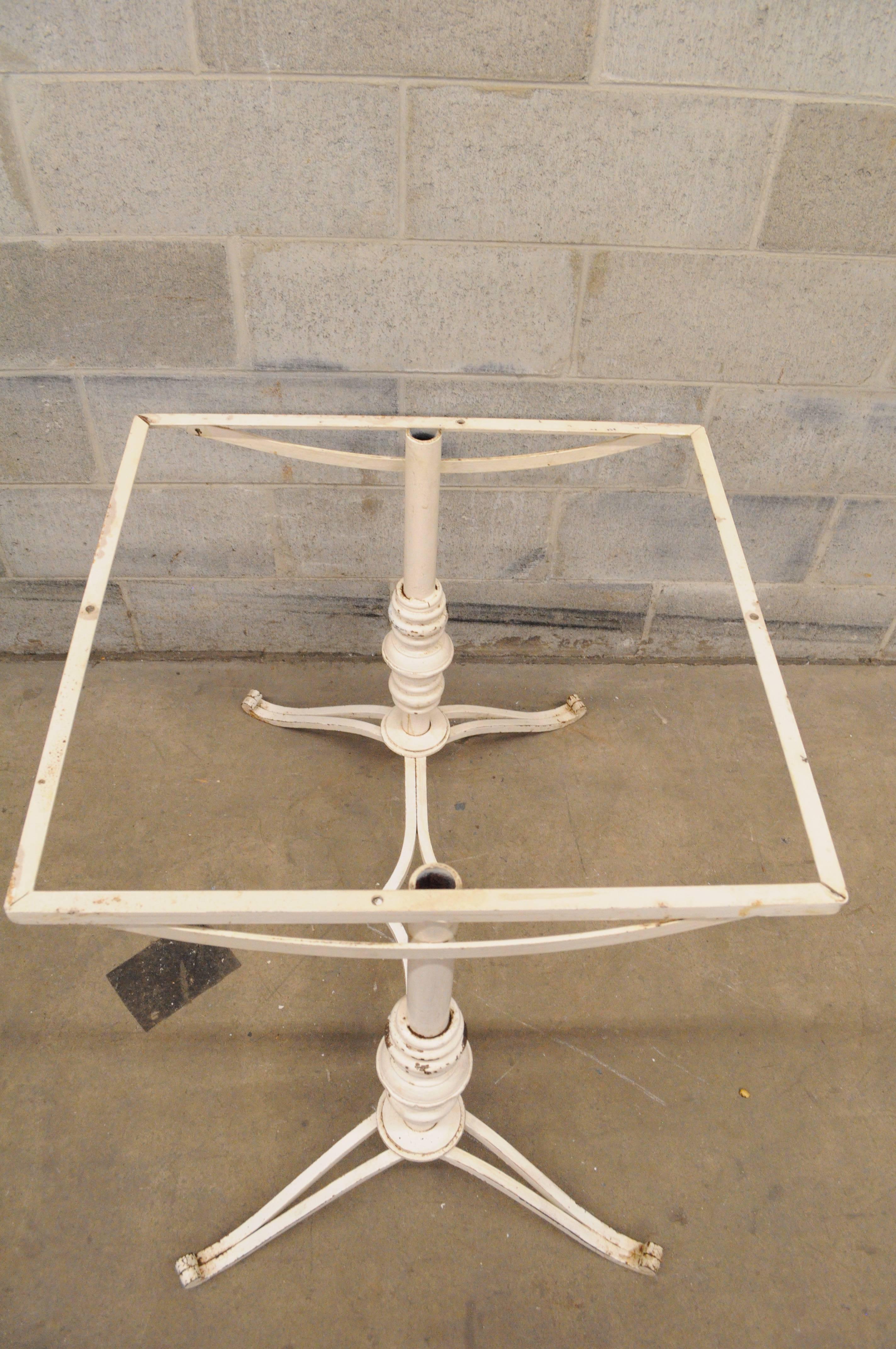 french iron table base