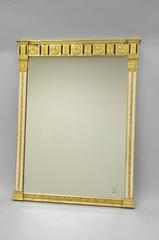 Italian Neoclassical Gold Giltwood Rectangular Gilt Wood Wall Console Mirror