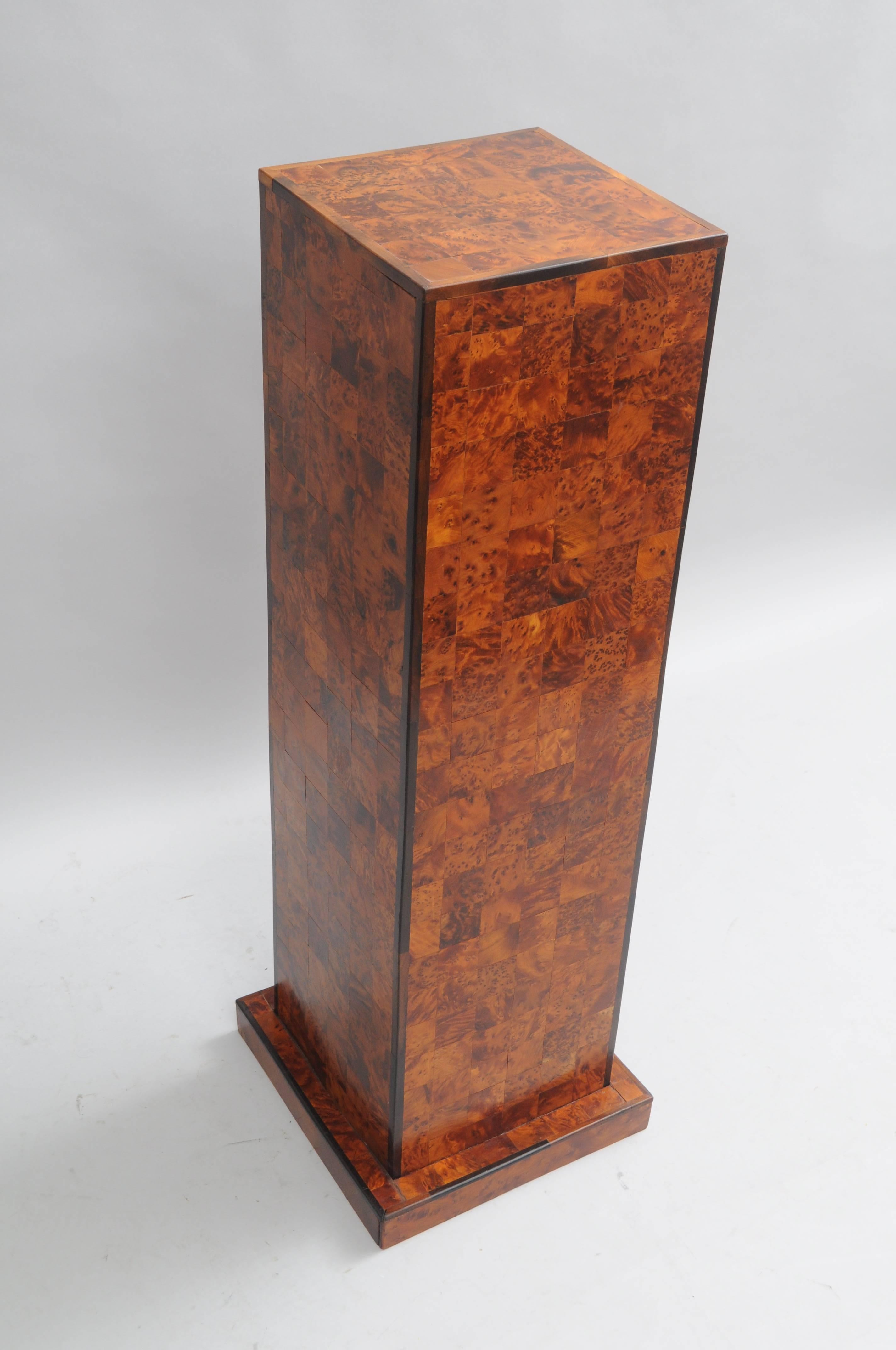 wooden pedestal stand