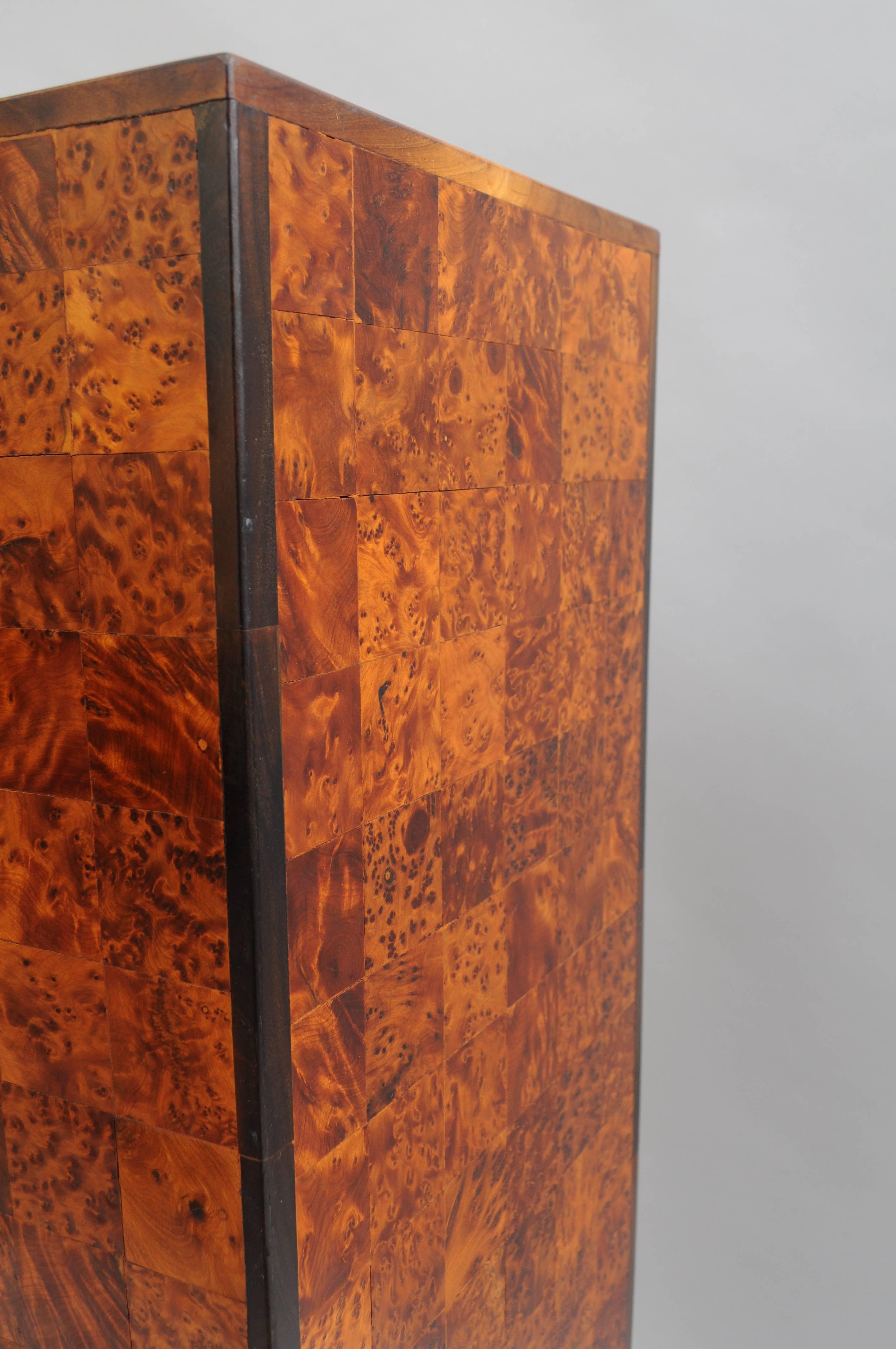 burl wood pedestal