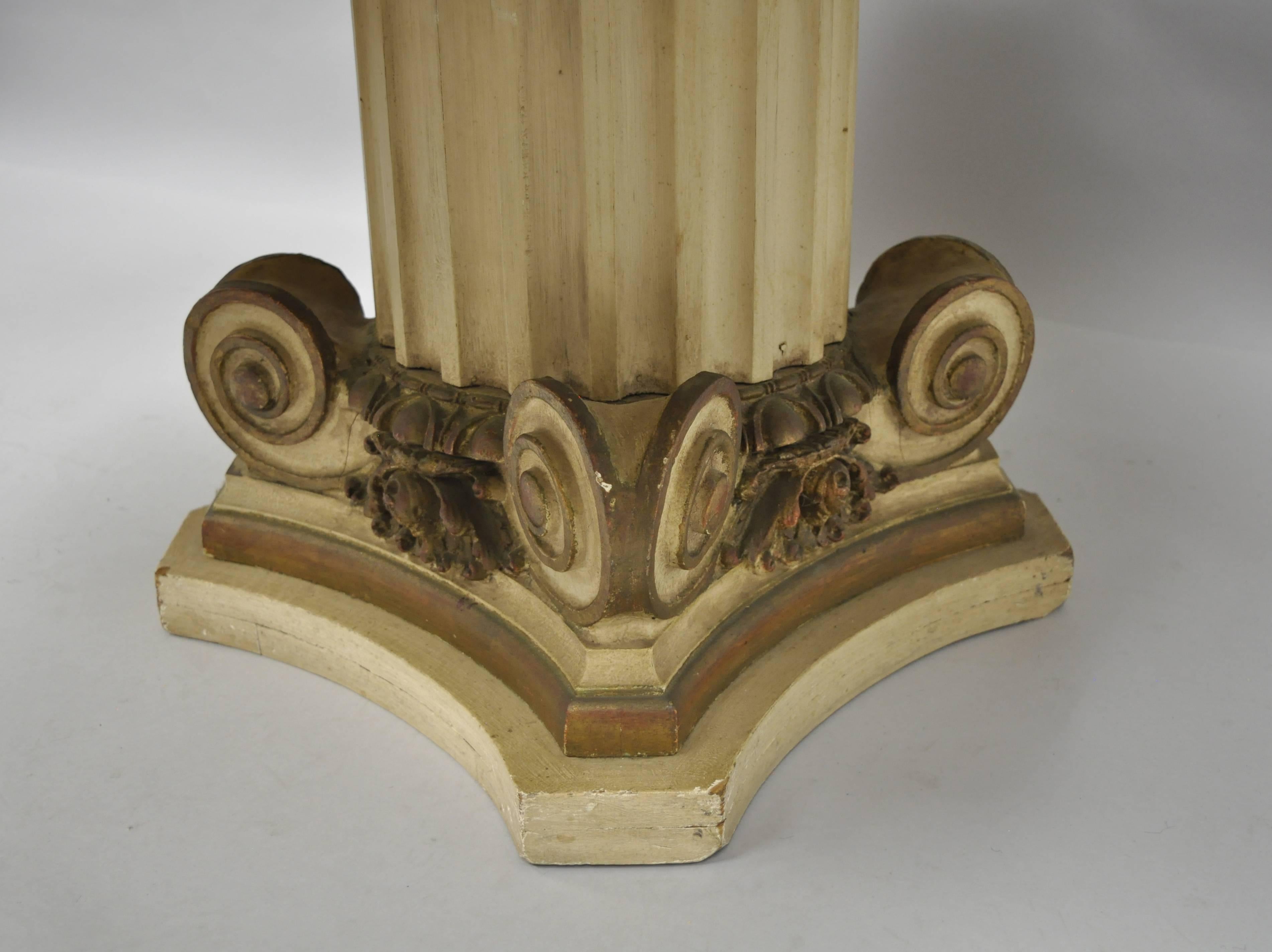 column pedestal table